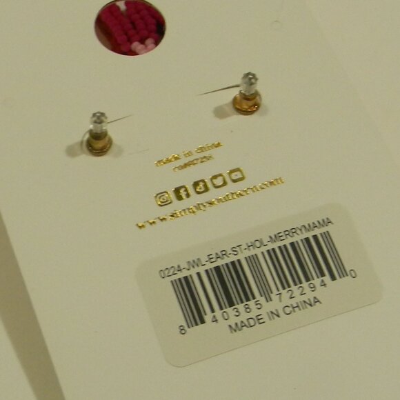 Simply Southern Beaded Earrings Merry Mama Christmas In Gift Pouch NEW - Picture 6 of 6